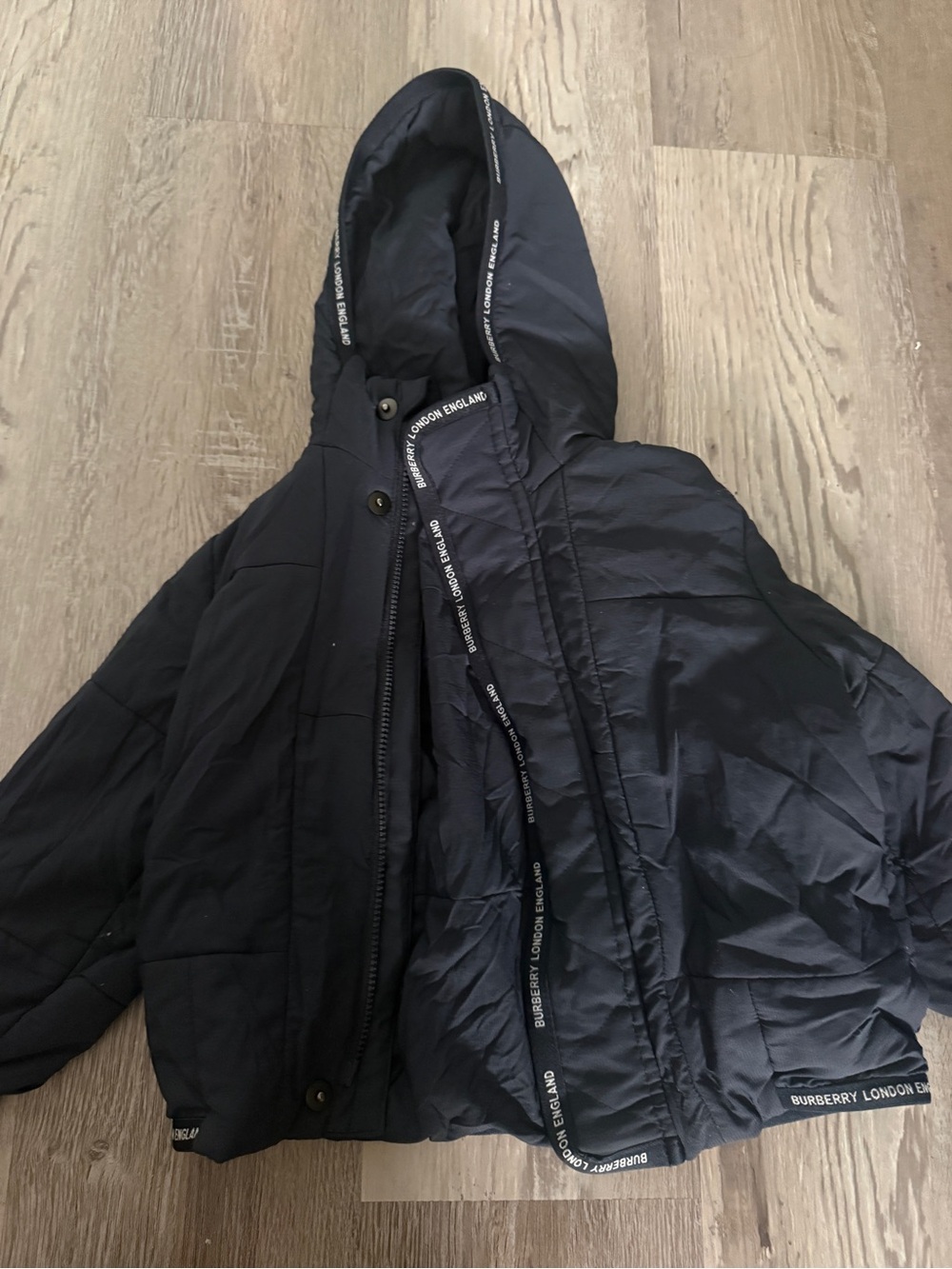 Burberry Black Kids' Hooded Puffer Jacket